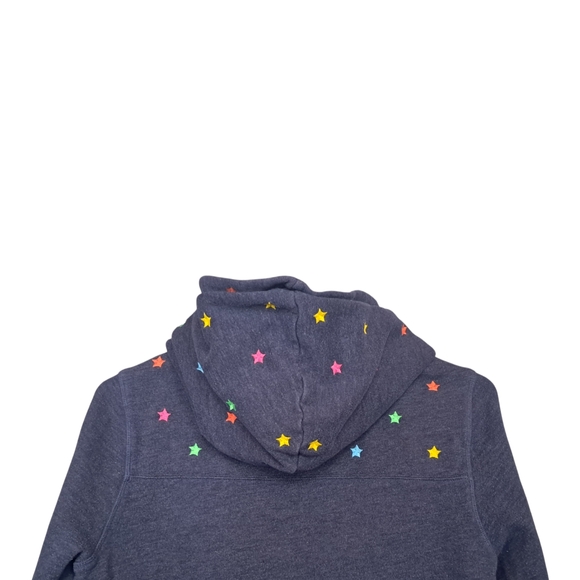 PINK Victoria's Secret Embroidered Stars Pullover Hoodie - Blue - Picture 3 of 4